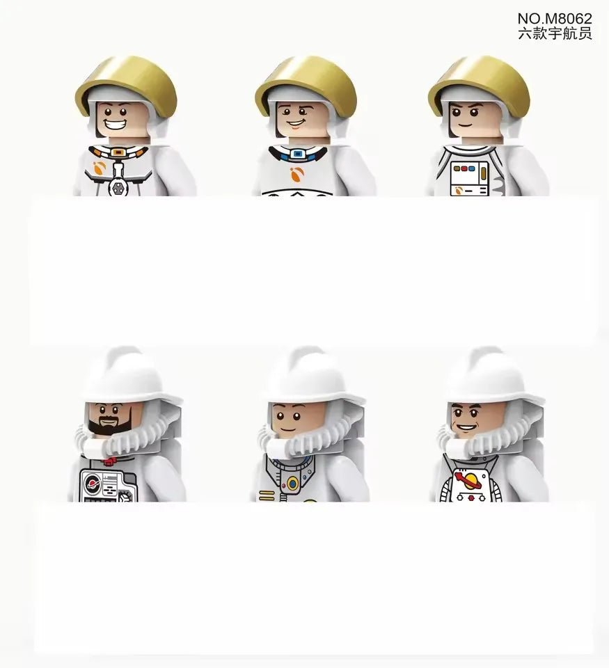Kids 3D Family Figures Set Building Blocks City Worker Fireman Doctor Dolls Bricks Educational Toys For Children Birthday Gift