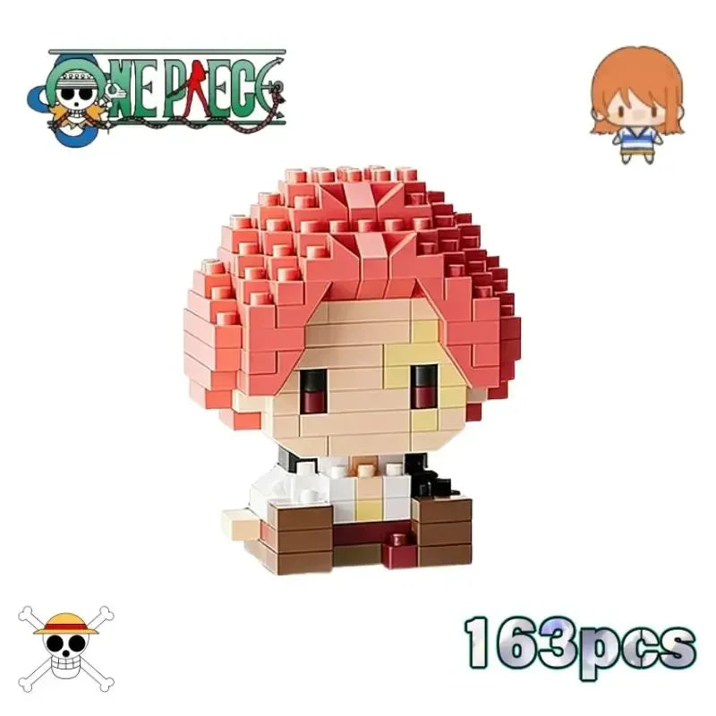 ONE PIECE Sun God Nika Luffy Micro Building Block Chopper Ace Buggy -3D Anime Model Assembly Mini Bricks Figure Toys For Gift