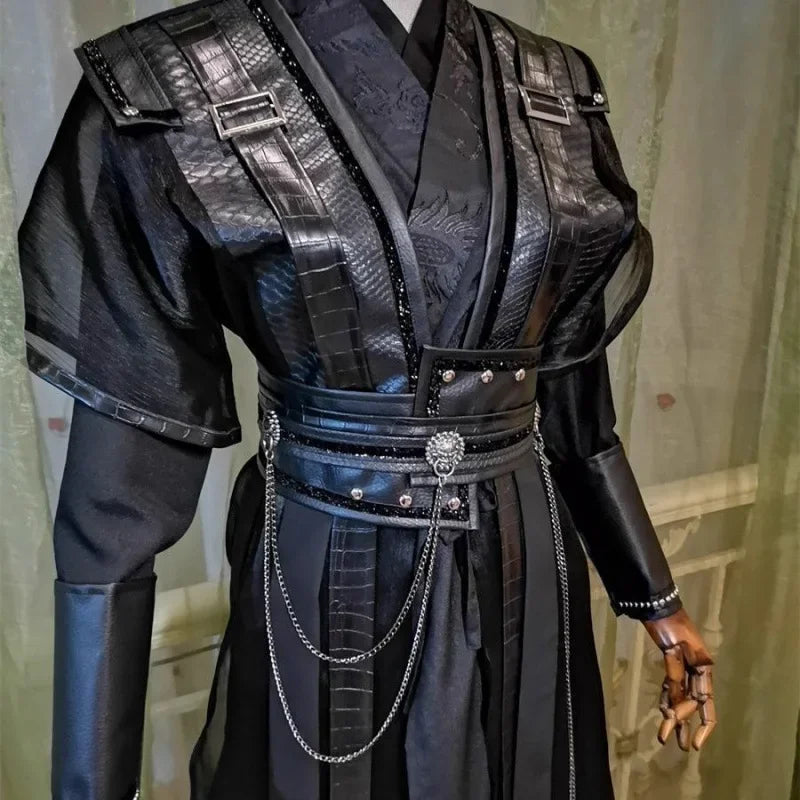 Mo Ran cosplay costume, ancient costume, black suit, Xiao Ce, Chang Geng, Gu Yun, Zhou Hui, Jin suit, Hei Shui, He Xuan cosplay,