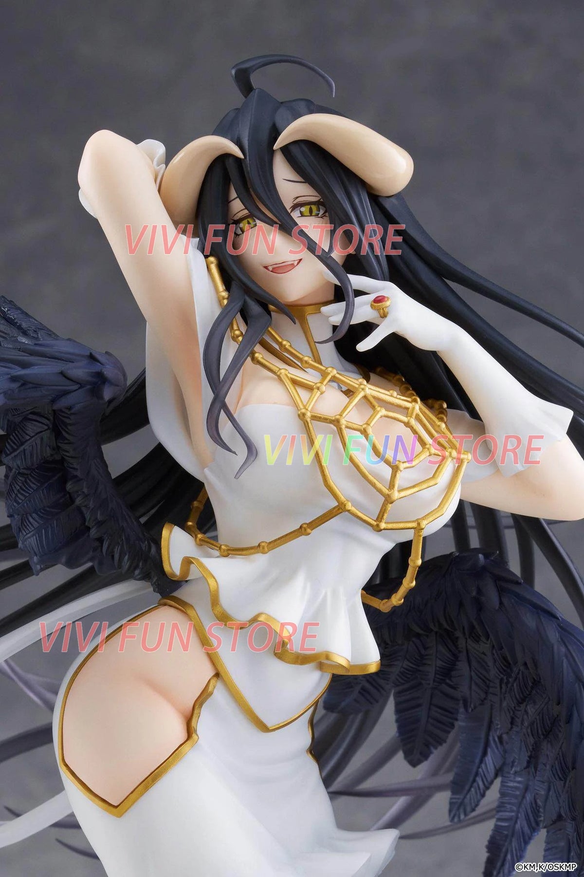 In Stock  T-most OVERLORD Albedo Pure White Devil ver.  Model Toys 29cm Beautiful girl Model Static ornaments