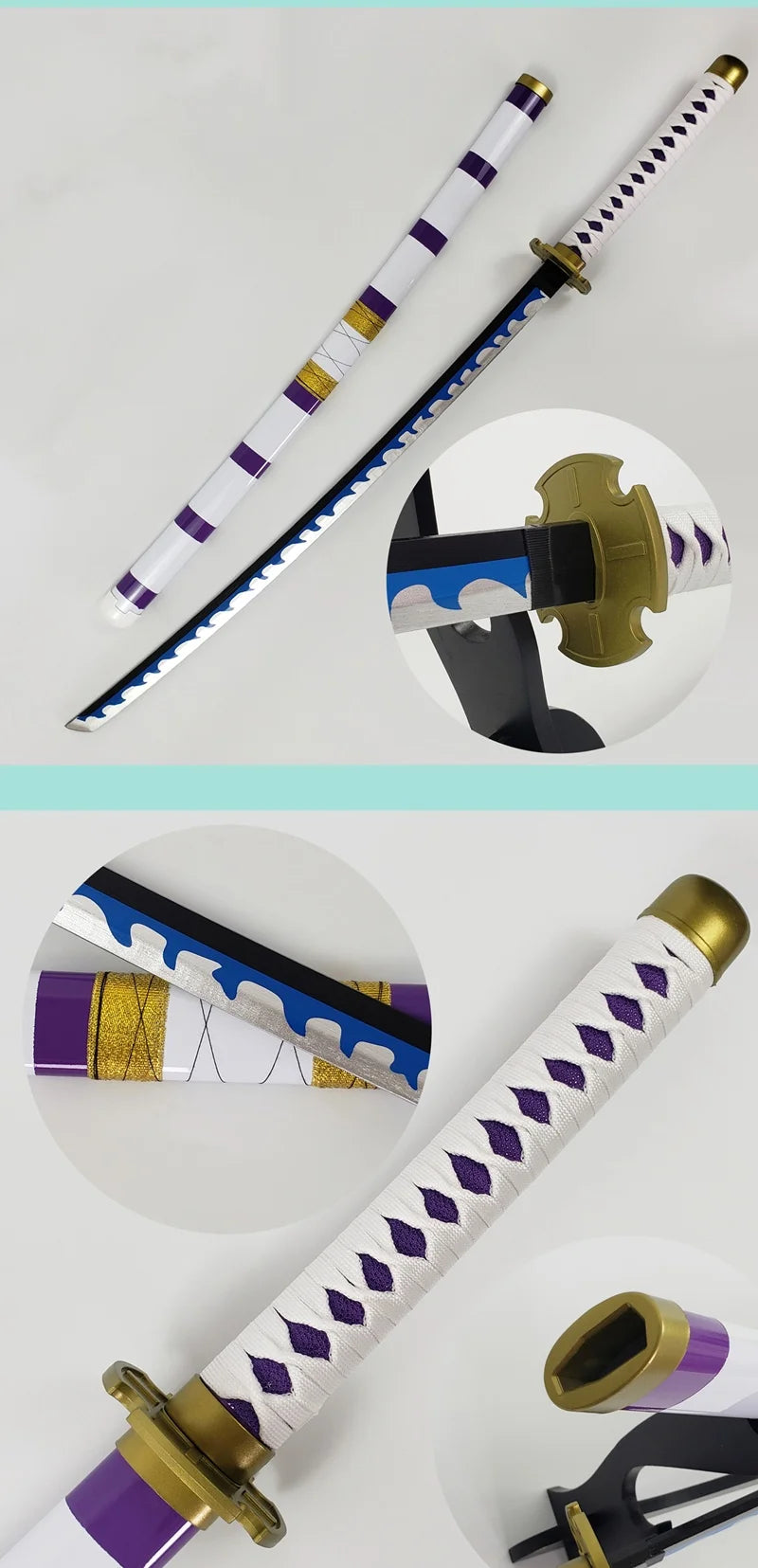 40inch Roronoa Zoro Katana Wooden Shanks Sword Anime Cosplay Prop Ninja Knife Real Size Japanese Katana Samurai Sabre Toys Gift