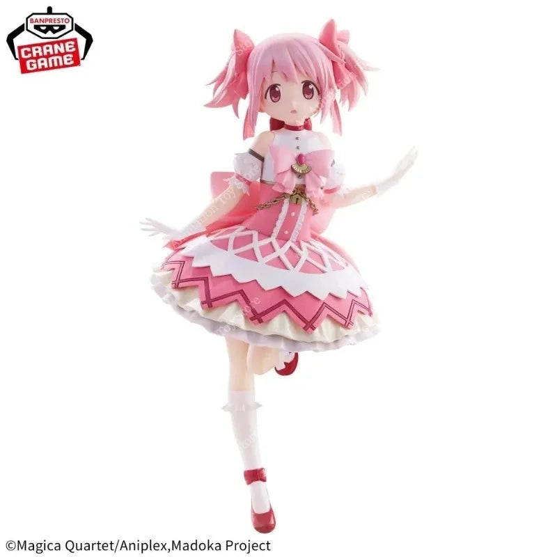 100% Original Banpresto Bandai Puella Magi Madoka Magica Kaname Madoka Battle Ver. PVC Anime Figure Collectible Home Decor Gift