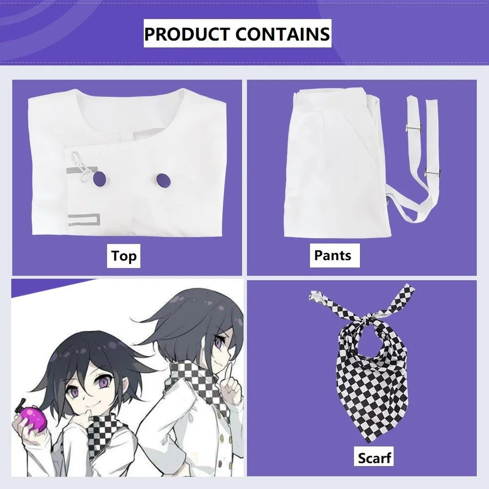 Anime  Cosplay Costume Oma White Uniforms Cloak Hat Full Set Halloween Carnival Party Clothes