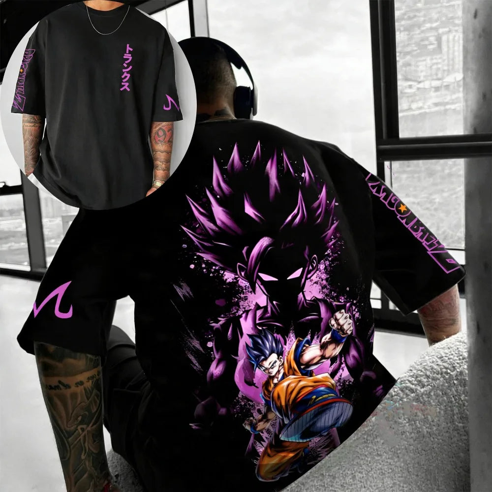 Oversized Cosplay Costumes Dragon Ball Android 18 2026 Summer New Product Harajuku Anime Printed Y2K Hip Hop Unisex T-shirt