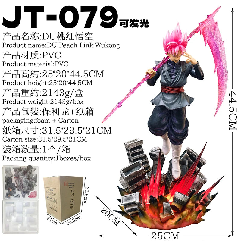 Jt Studio Toys Dragon Ball Anime Figure Zamasu Figure 1/6 Goku Black Pvc Statue Decor Ornament Collection Model Gift