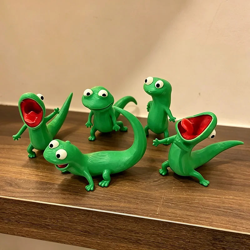 Green Lizard Hoppers Supplies Anime Figure 3D Printed Desktop Ornaments Cartoon 2D Funny Tom Keychain Backpack Pendant Charm 도마뱀