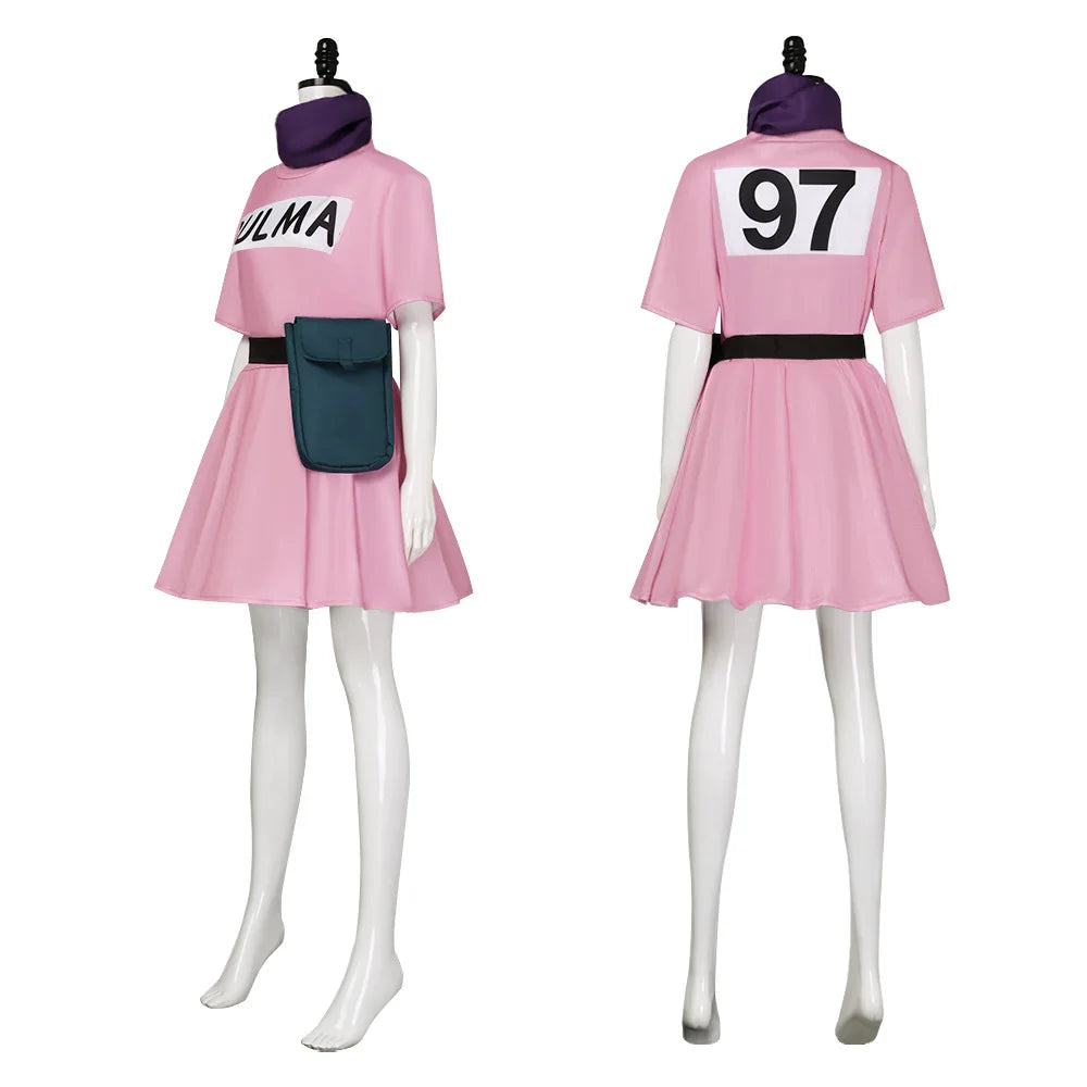 Bulma Costume Anime Cosplay Women's Halloween Year Party Performance Cosplay Costume Set