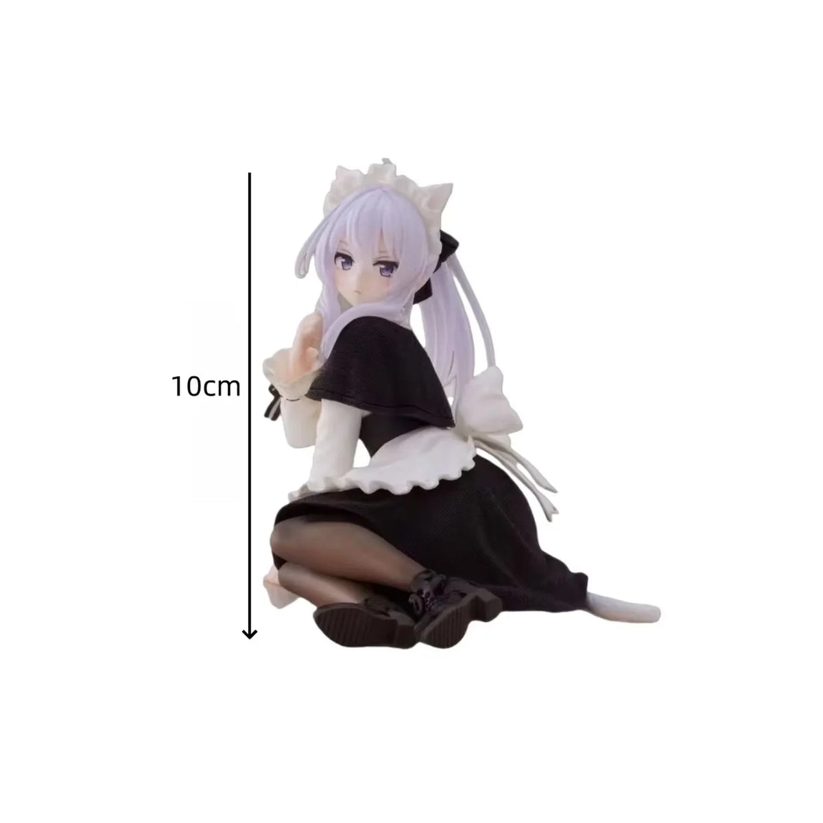 Rem Ram Emilia Anime Character Figure Statue, Detailed Painted Desktop Collectible Ornament for Shelf Display & Gifting