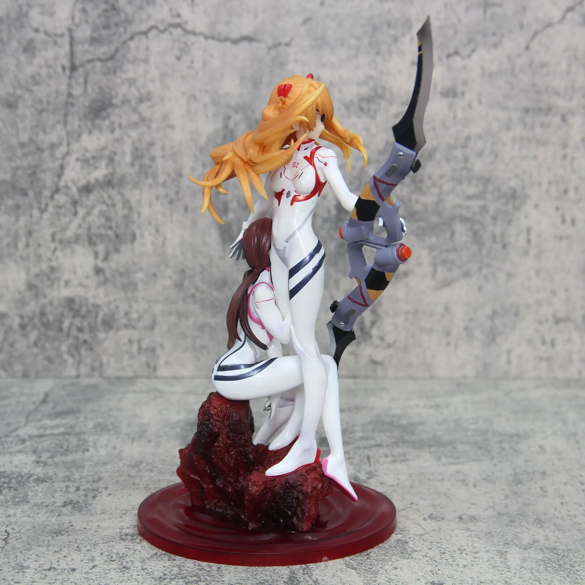 Eva 27cm Asuka Mari Makinami Action Figures Garage Kit Anime Bishoujo Model Double Character Peripheral Toy Statue Ornament Gift
