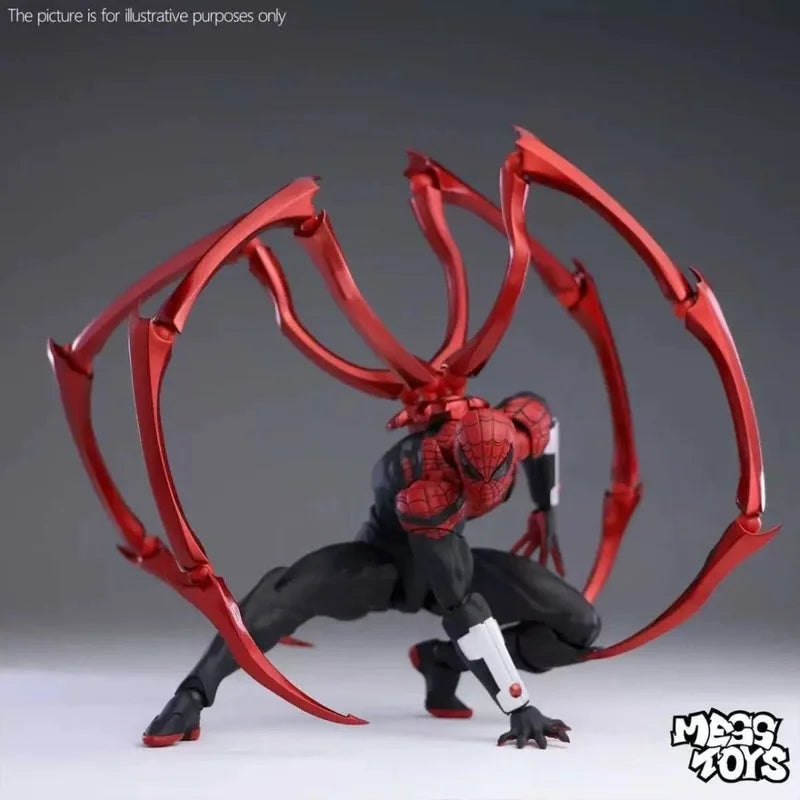 Hot Toys Superior Spider-Man Miles Morales Articulated Action Figure Collectible Toy With Replaceable Heads Hands And Stand