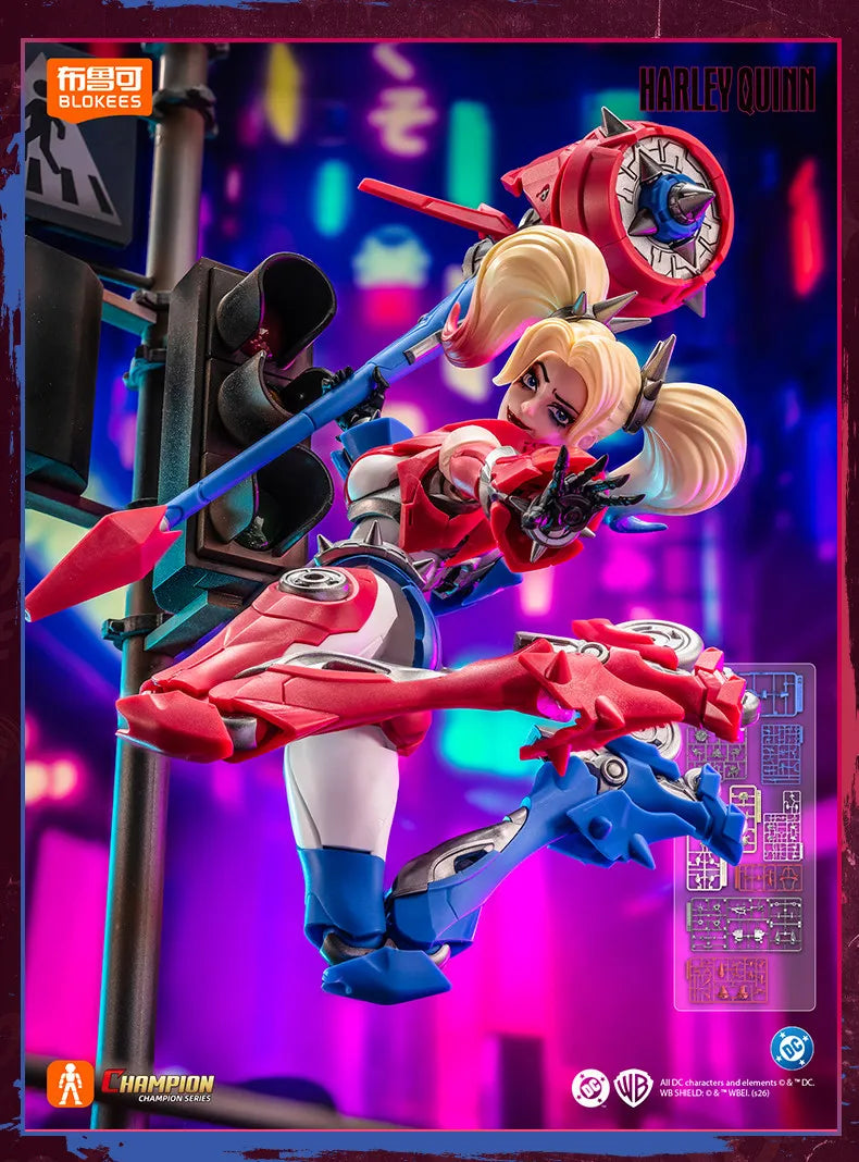 Blokees DC Heroes Harley Quinn Champion Class Blocks Figure Collectible Toy Desktop Display Home Decoration Collection Gift