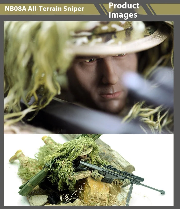 1/6 12-Inch NB07 NB08 Male Soldier Articulated Action Figure Multi-Piece Plastic Collectible Sniper With Barrett Military Models