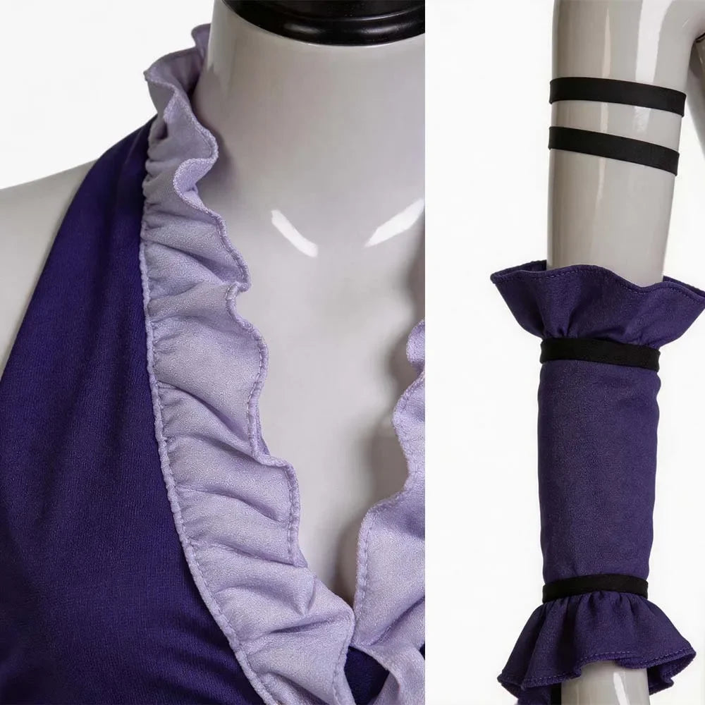 Anime Final Fantasy XII Cosplay Yuna Lenne Song Cosplay Costume Halloween Blue Dress