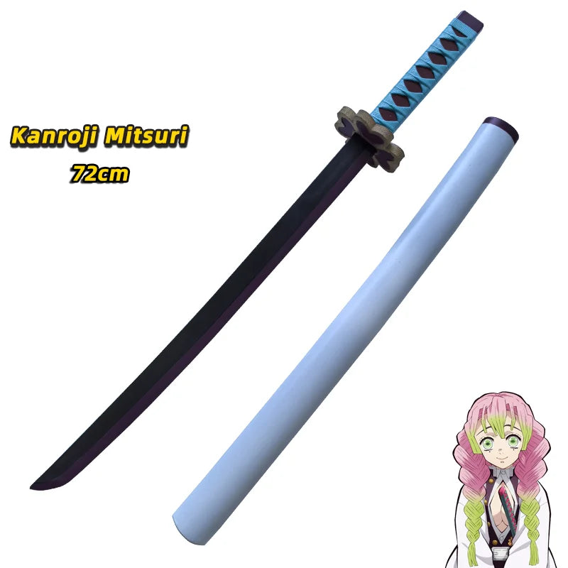 Kochou Shinobu Katana Anime Assembled Sword Cosplay Props Orange Rengoku Kyoujurou Kyoujurou Tanjirou Swords 72cm