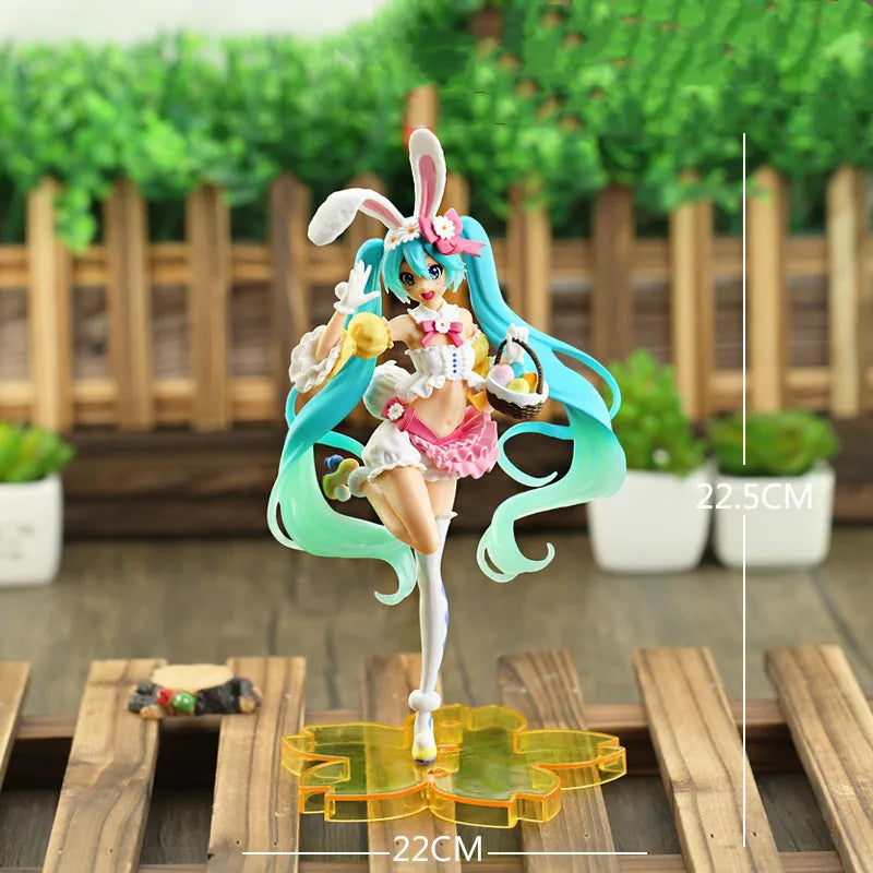 Hatsune Miku Figure Anime Girl Model Desktop Decor Collectible Doll Gift for Fans Future Vocaloid Statue Japanese Kawaii Otaku