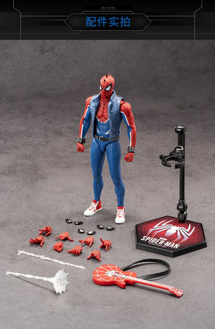 Zd Toys Marvel Spider Man Action Figure Ps4 Game Version Full Articulated Collectible Model For Display