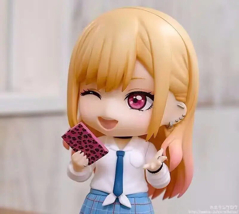10cm My Dress-Up Darling 1935# Q Version Kitagawa Marin Action Figure Joint Replaceable Pvc Model Statue Kawaii Anime Toy Gifts