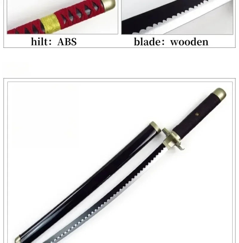 40incn Roronoa Zoro Katana Ninja Knife Sword Anime One Piece Cosplay Real Size Japanese Katana Original Samurai Sabre Toy Gift
