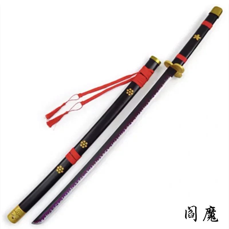 104cm Roronoa Zoro Sword Anime One Piece Cosplay Prop Knife Ninja Schwert Real Size Japanese Katana Original Samurai Sabre Toy