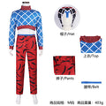 Anime Guido Mista Cosplay Costume Jojo Blue Top Red Pants Halloween Carnival Cosplay Guido Mista Customized Clothes