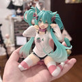 Hot Hatsune Miku Desktop Cute Action Figure 11cm Neko T-Shirt Ver. Anime Figurine Kawaii Girl Model Toy Gift Birthday present