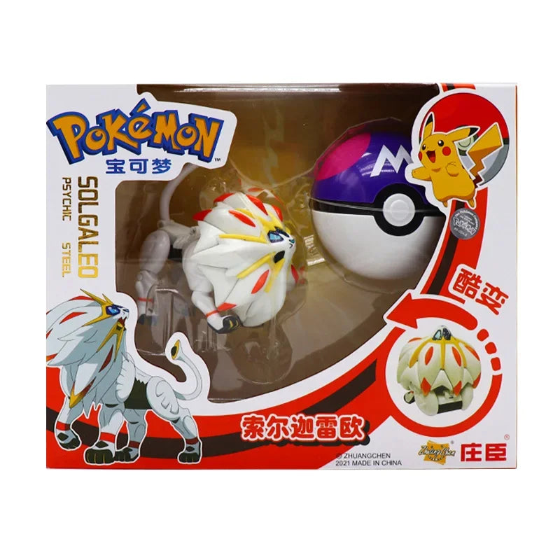 Deform Pokemon Pokeball Greninja Lucario Ball Action Figure Toy Set Mew Pikachu Dragonite Snorlax Venusaur Blastoise Elf Monster
