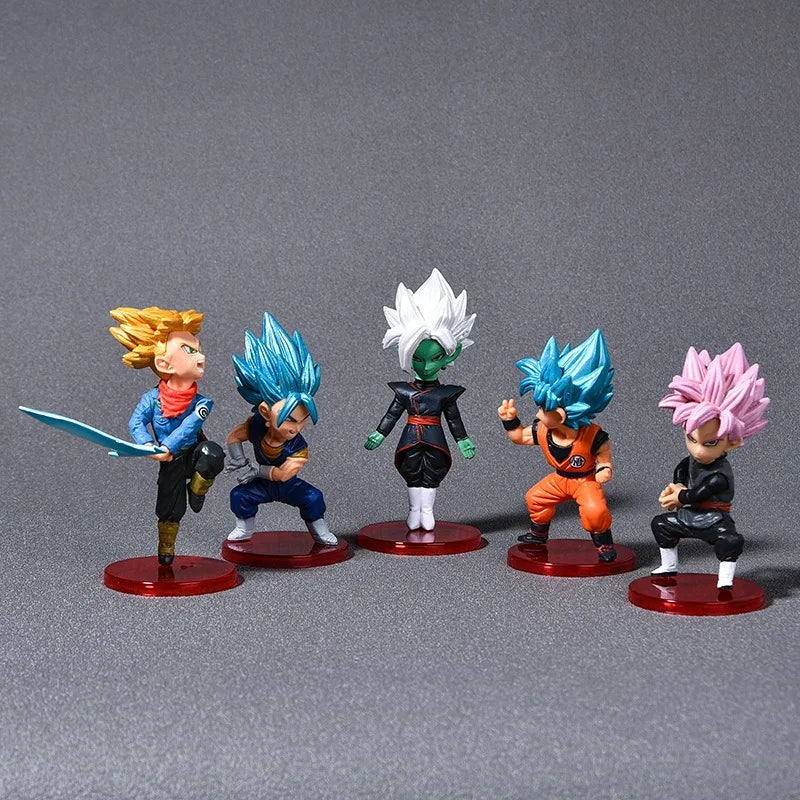 36 PCS  Dragon Ball hand-made full set of model anime Saiyan the Monkey King Vegeta Torankusu doll ornaments gifts.