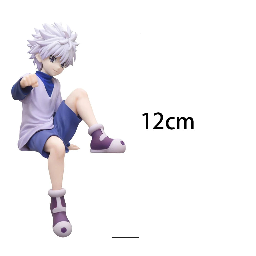 12cm Anime Hunter Killua Zoldyck Figure Pvc Hunter Aciton Figure Killua Figurine Gon Freecss Model Car Ornaments Gifts 12CM