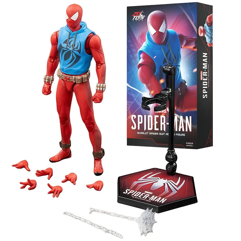 ZD Toy Spider-Man Brand New Day Spider Man PS4 Peter Parker Gold Black Red Iron Spider Hobie Brown Action Figure Toys Model Gift