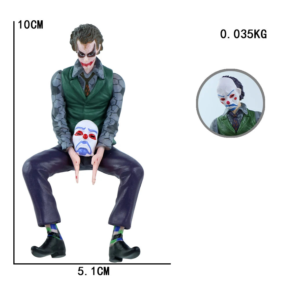Jester Model Roof Decoration Joker Heath Ledger Sitting Posture Figures Car Doll Tail And Roof Pendant Model Statue Collectable