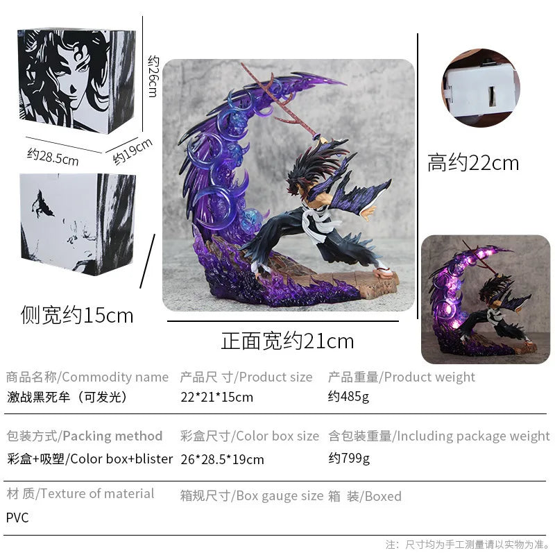 【In-Stock】Ghost Slayer Gk Battle Black Death Mou Battle Ji Guoyuan One Light Edition Model Ornament Statue Handmade Wholesale