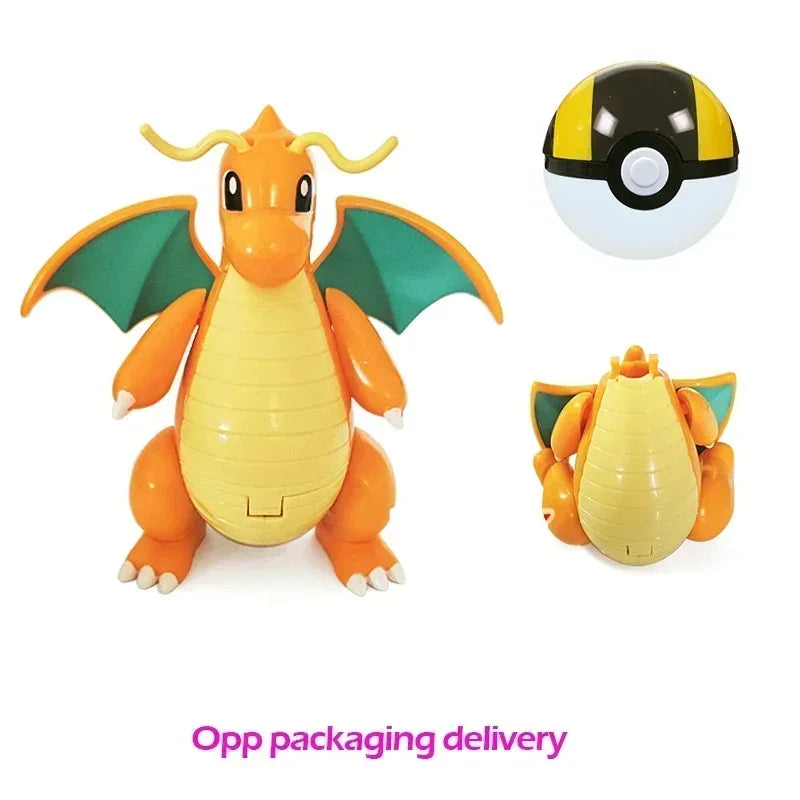 Pokemon Ball Deform Mewtwo Figure Pokeball Action Figurine Pikachu Charizard Gengar Blastoise Greninja Eevee Poke Child Toy Set