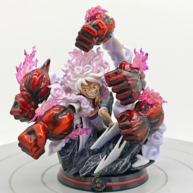 Luffy Gear 5 Nika & Rayleigh Sitting & Kuma Hand Sign Pose One Piece  Action Figures PVC Statue Anime Collectible Model Toy Gift