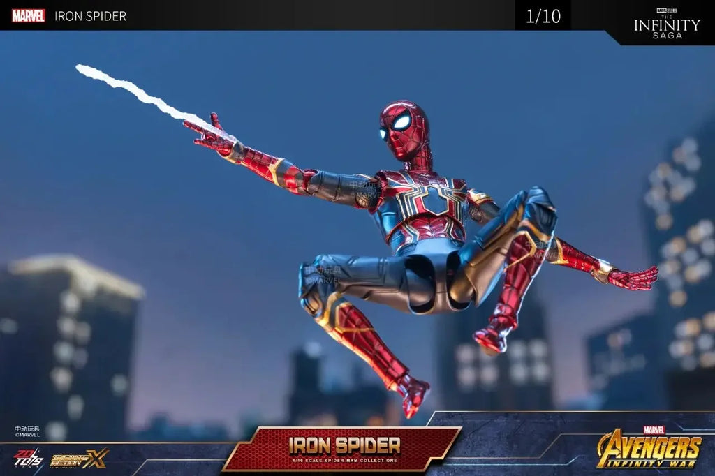 ZD Toy Iron Spider Man Advanced suit legends No Way Home Peter Parker Gold Black Red Model Action Figure Adult Collectible Toy