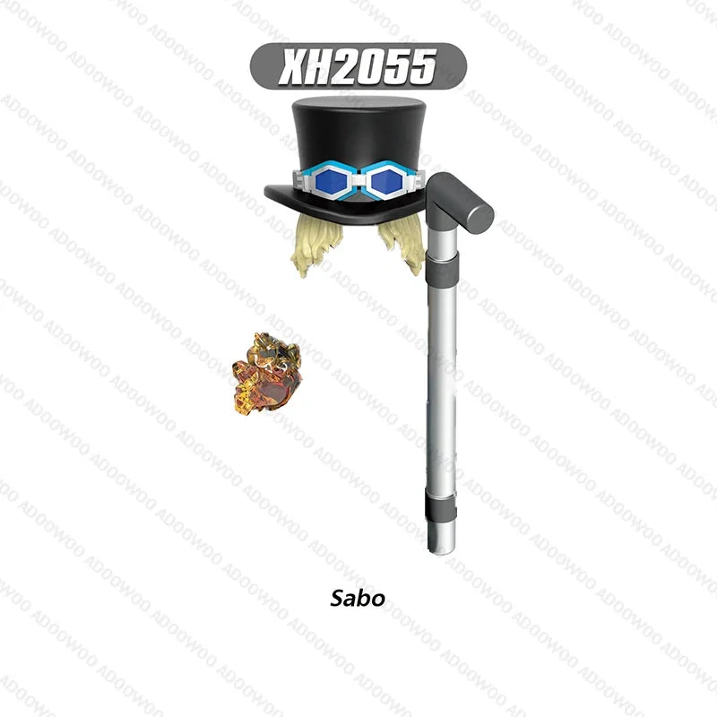 XH2030-XH2077 Japanese Anime Series Cartoon Building Block Figure Luffy Zoro Joba Mini Action Combination Desktop Accessory Toy