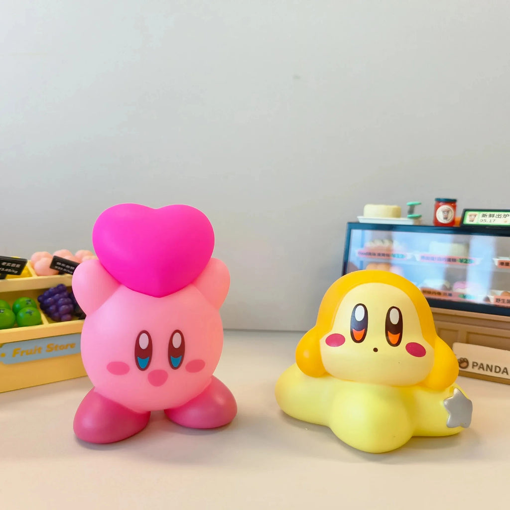 8Pcs/Set Games Star Kirby Anime Figure  Cute Cartoon Pink Kirby Mini Figure Decorative Collection Toy For Children's Gifts