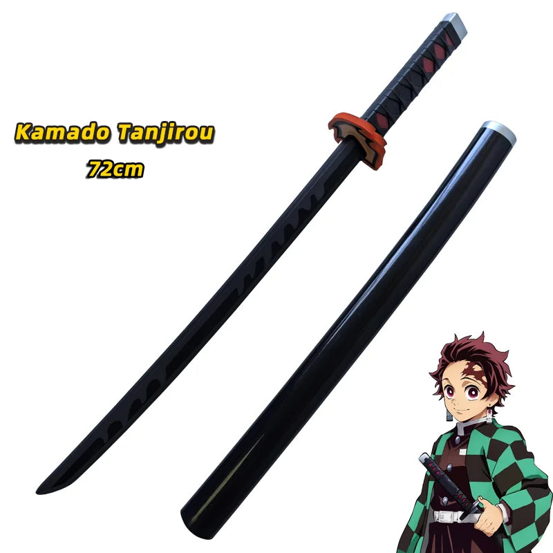 Kochou Shinobu Katana Anime Assembled Sword Cosplay Props Orange Rengoku Kyoujurou Kyoujurou Tanjirou Swords 72cm