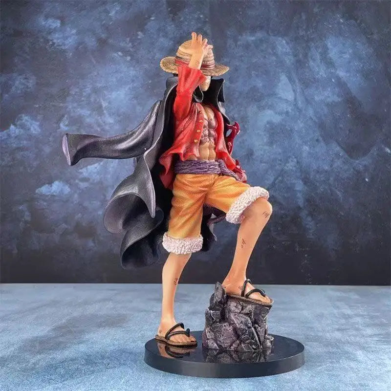 25cm One Piece Anime Figurine - LX MAX Monkey D. Luffy Emperor Statue PVC Model Collectible Ornament Toy for Boys