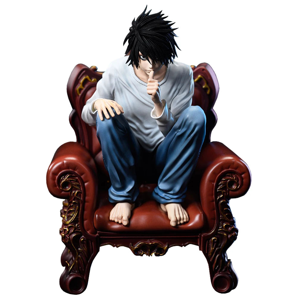 Anime figure L lawliet action figure Squatting posture Yagami Light  figurine PVC model statue ornament collection birthday gift