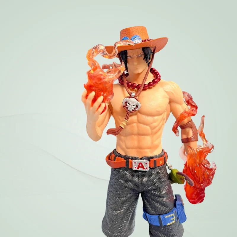 24.5cm New One Piece Ace Gk Fantasy Third Anniversary Super Huge Collect Figures Trendy Statue Anime Decoration Christmas Gift