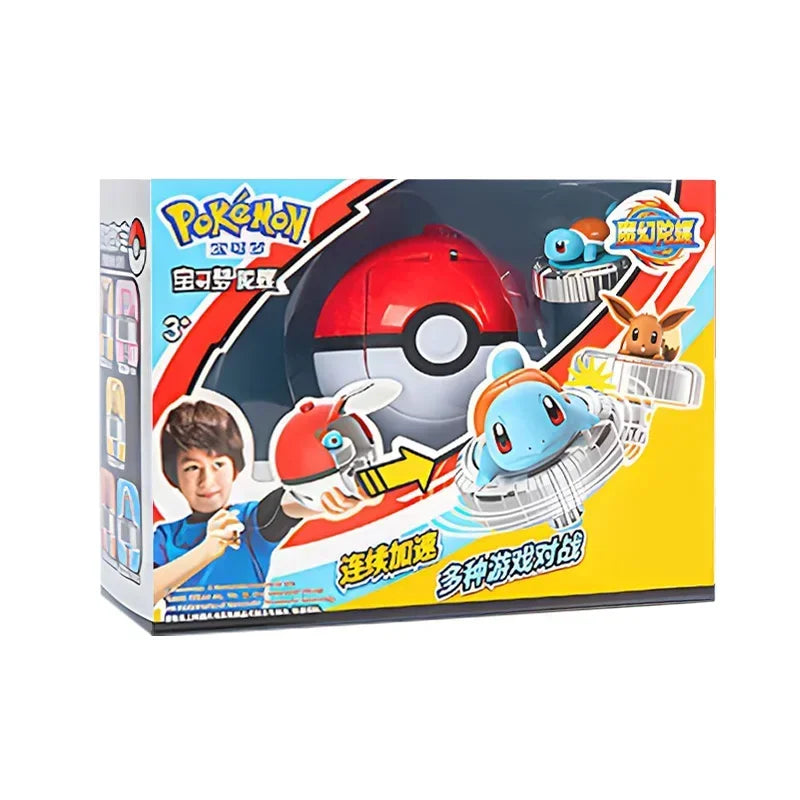 Pokemon Arena Set Spinning Top Ball Game Battle Pokeball Box Anime Figure Pikachu Charmander Squirtle Mew Eevee for Toy Child