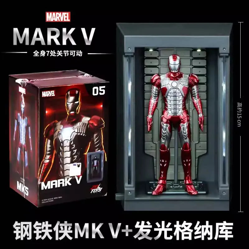 Zd Toys Marvel Iron Man Mark Mk1 Mk7 Series Action Figure Movable Collectible Model Desktop Decoration Gift Toys