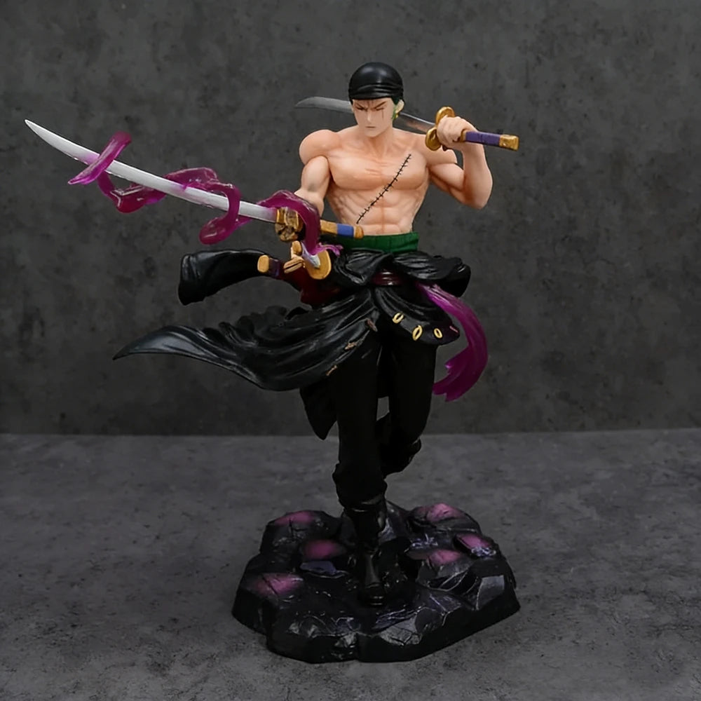 20CM Roronoa Zoro Figure Santōryū Santōryū Haoushoku Haki  Anime ONE PIECE Scene Decoration Model Toy Gift Collection  PVC