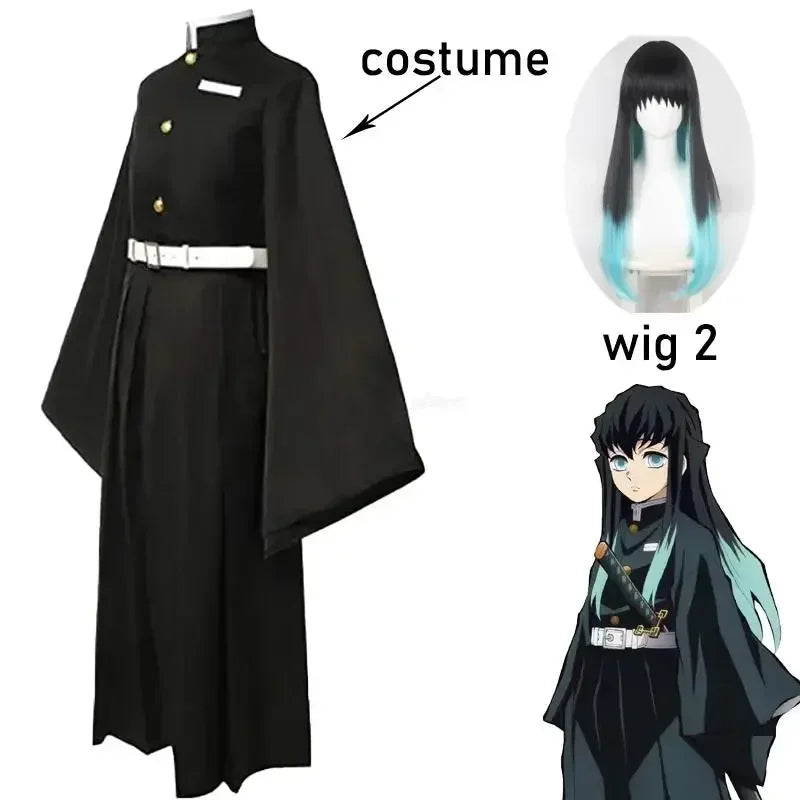 2026 Cosplay Costume Anime r Cosplay Yaiba Kisatsutai Uniform Wig Halloween Party Clothes