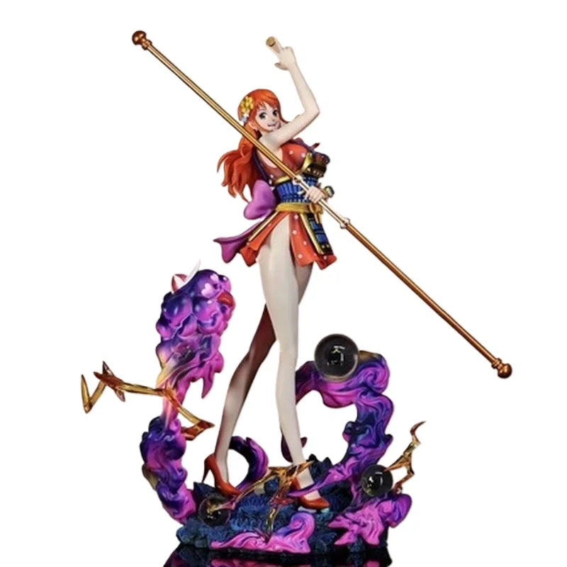 In-Stock 30cm Lk Studio One Piece Anime Figure Nami Figures Ghost Island Samurai Pvc Statue Collection Model Ornament Toy