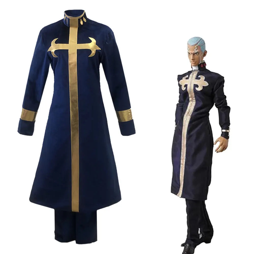 The wonderful adventure Sea of Stones cosplay of Jojo in the Saint Veda anime, Enrico Puchi cosplay stage costumes