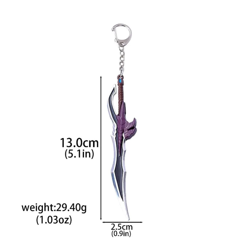 Mini Solo Leveling Kanata Sword Mizushino Shun Swords Anime Cosplay Key Chains Japanese Katana Samurai Sabre Creative Gifts