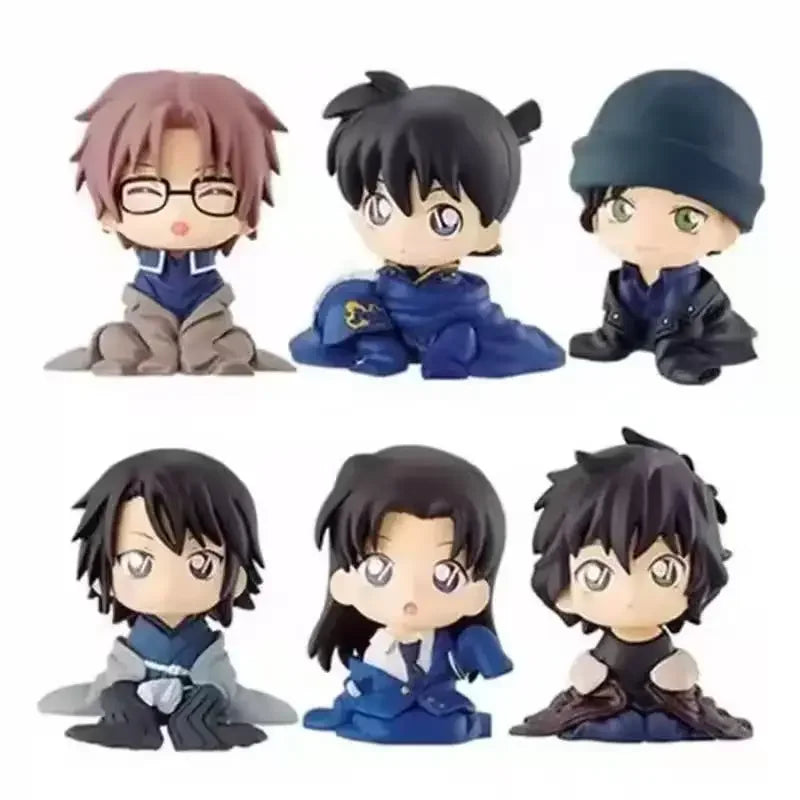 Detective Conan Sitting Pose Series Gashapon Shuichi Akai Subaru Okiya Ran Mouri Action Figure Model Toy
