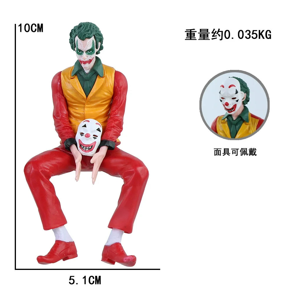 Jester Model Roof Decoration Joker Heath Ledger Sitting Posture Figures Car Doll Tail And Roof Pendant Model Statue Collectable