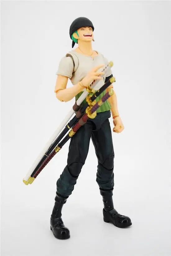 Roronoa Zoro Three Sword Style One Piece Articulated PVC Action Figure Anime Collectible Model Display Toy for Fans and Gifts